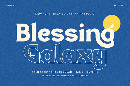Blessing Galaxy - Modern Serif, a Serif Font by Shakira Studio