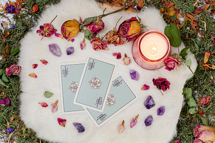 Romantic tarot 7 stock photo containing crystal and crystals, a Nature Photo by Coral Antler