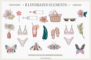 Girly Fashion Clip Art Bundle, an Illustration by TWG Designs (Thumbnail 2 of 3)