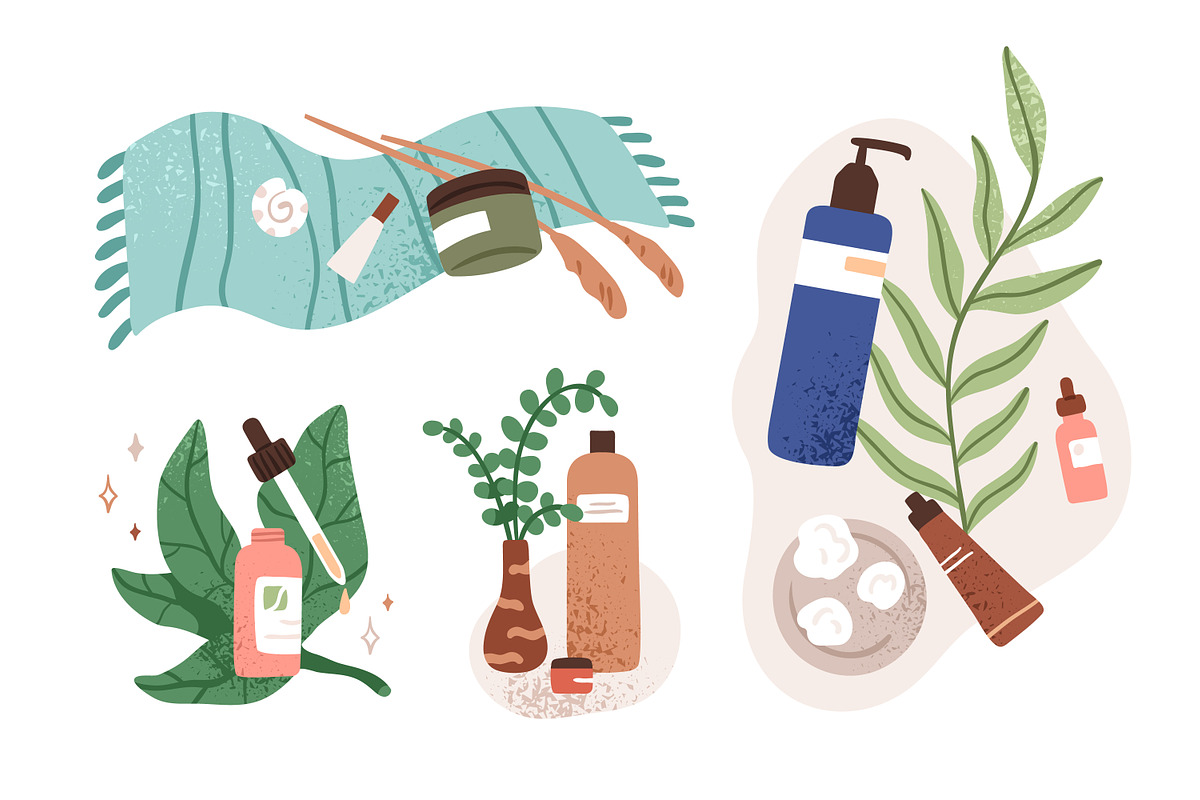 Women doing skin care routine set, a Person Illustration by Good Studio (Photo 7 of 8)