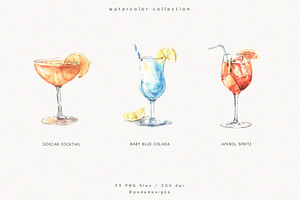 Watercolor Cocktails