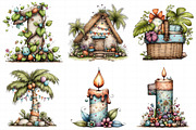Watercolor Birthday Tropics Clipart, an Illustration by Daily.Designs (Thumbnail 4 of 8)
