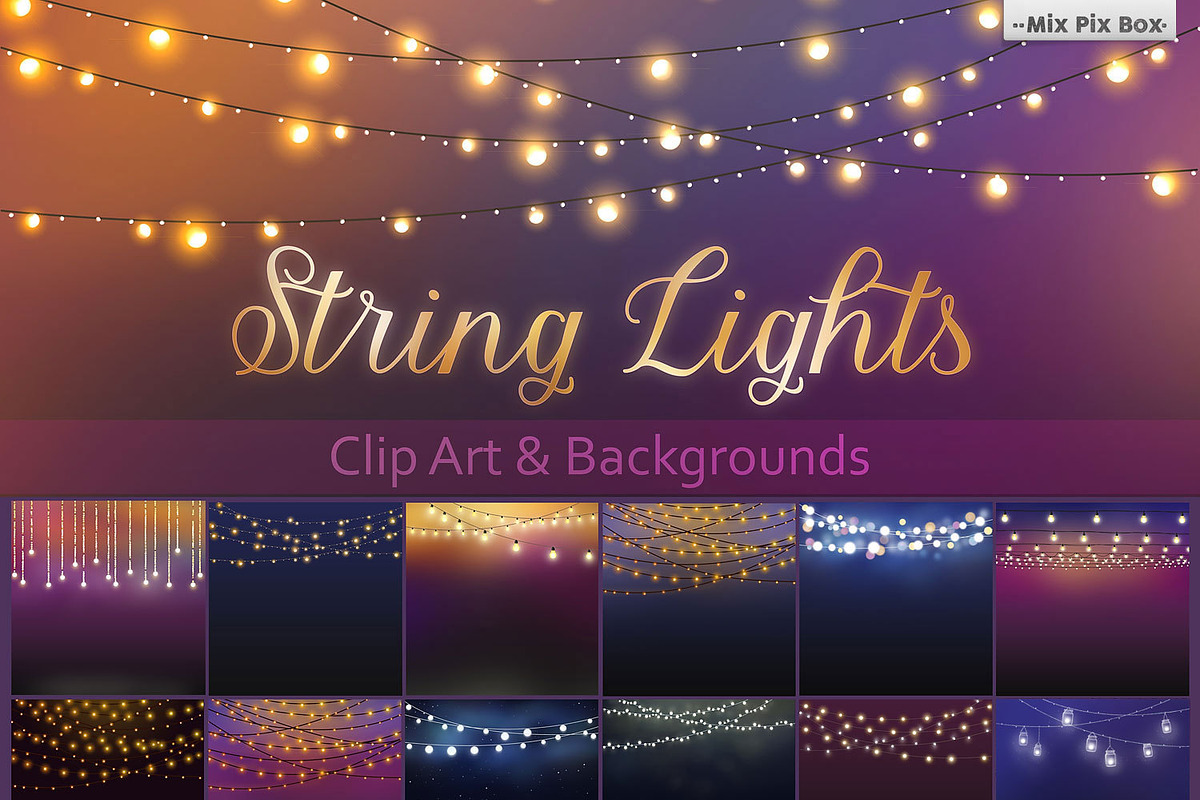 String Lights Pack, a Pattern Graphic by MixPixBox (Photo 2 of 14)