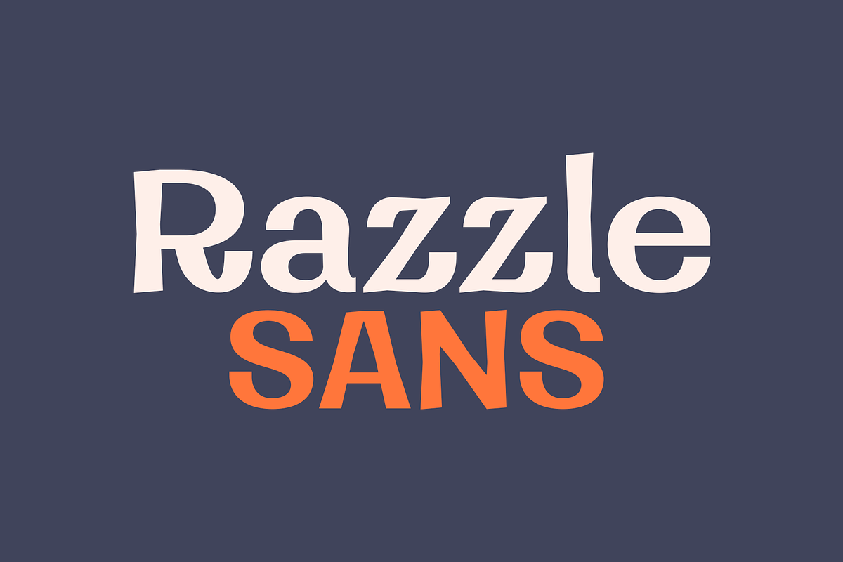 Razzle Sans | A Whimsical Sans Serif, a Sans Serif Font by Ayca Atalay (Photo 1 of 5)