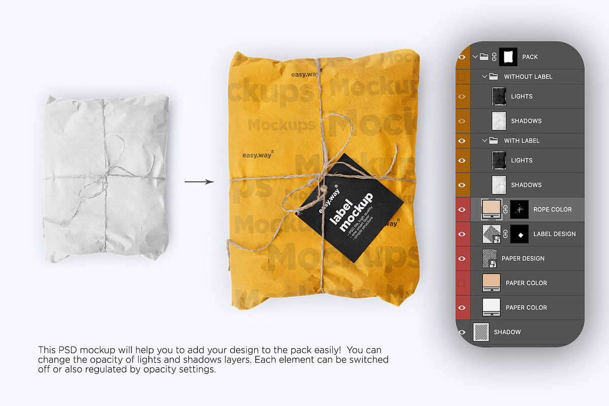 Wrapping Paper Psd Mockup, a Packaging Mockup by easy.way (Photo 3 of 5)