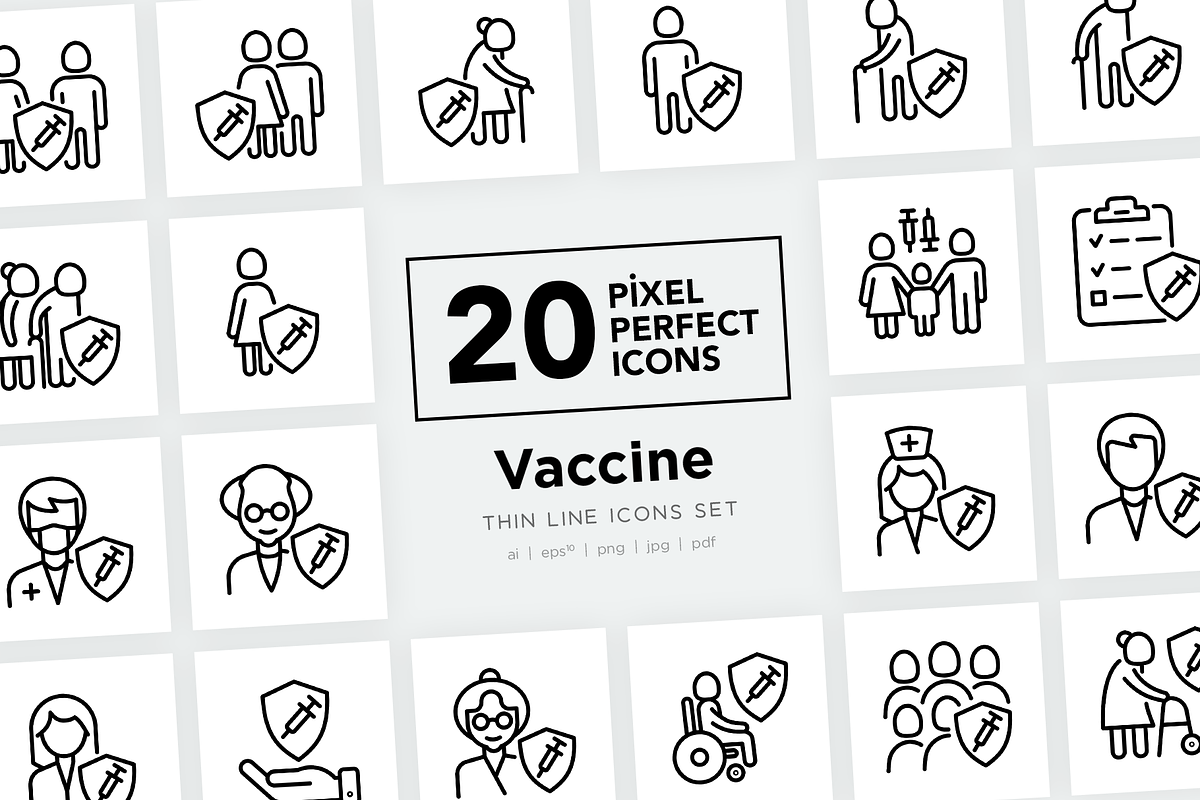 Vaccine | 20 Pixel Perfect Icons, an Outline Icon by Alex Blogoodf (Photo 10 of 10)