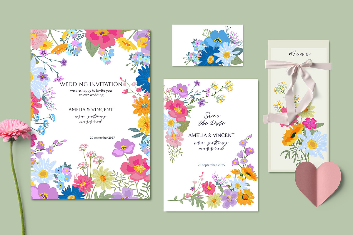 Blooming Meadow Vector Set, a Pattern Graphic by Molly art (Photo 4 of 13)