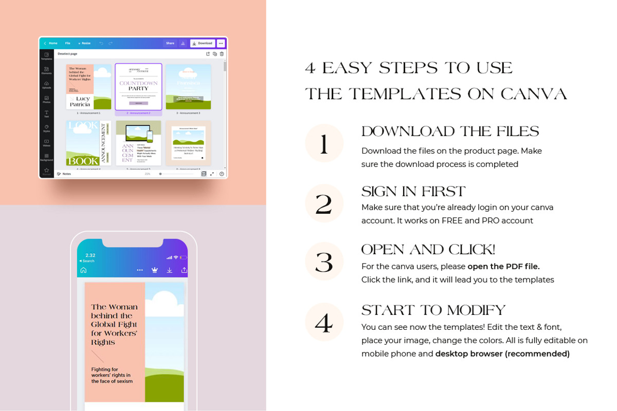 Blog & News Room Instagram CANVA PS, a Social Media Template by Eviory (Photo 25 of 26)