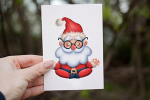 Santa Claus Yoga Clipart