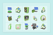 Solar Energy Smart Home 3D Icons, an Object Illustration by twinstd (Thumbnail 6 of 6)
