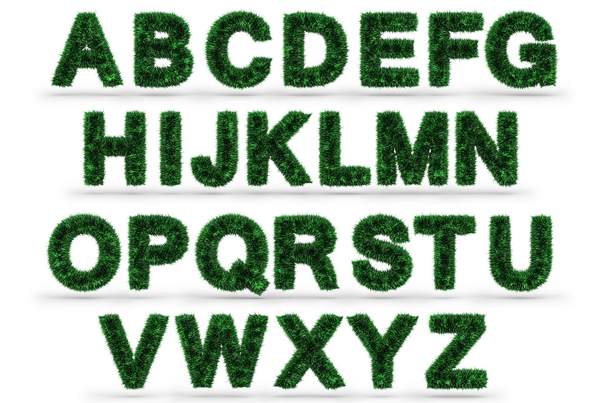 Uppercase GRASS, green font, a Background Graphic by 3D Graphics Shop (Photo 3 of 3)