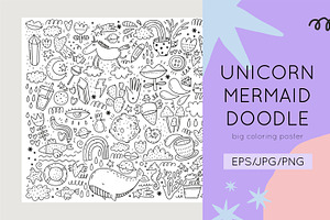 Coloring Page BUNDLE. 10 Big Posters