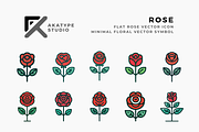 Rose Vector Icon, an Icon by Akatype Studio (Thumbnail 1 of 3)