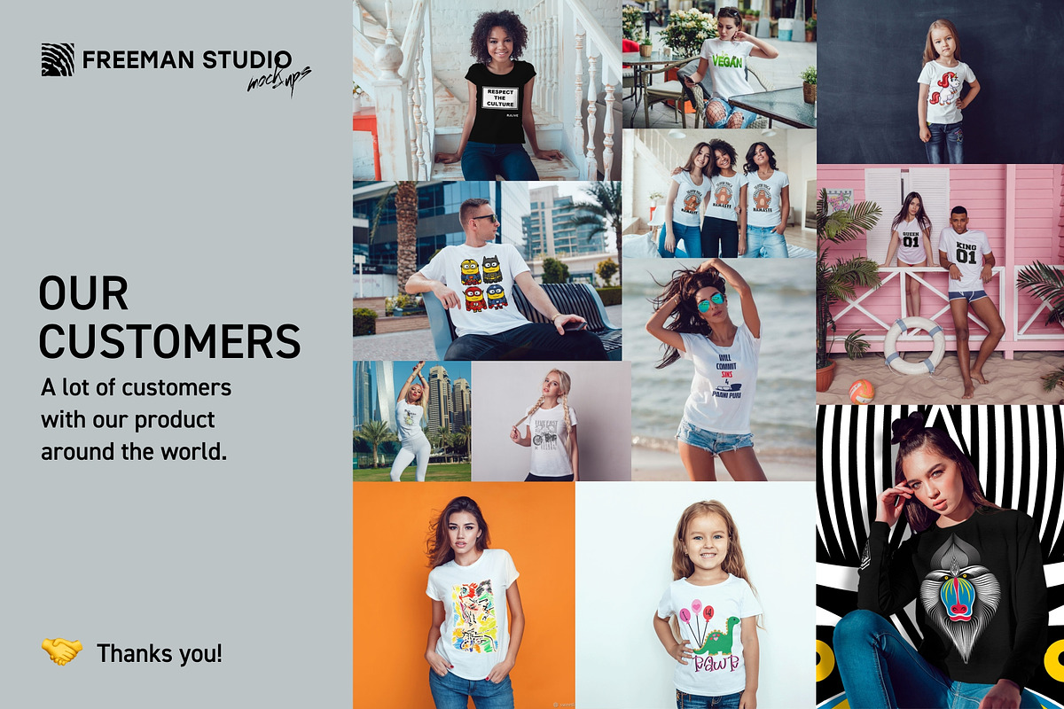 T-Shirt Mock-Up Set, a Shirt Mockup by Freeman Studio (Photo 9 of 14)
