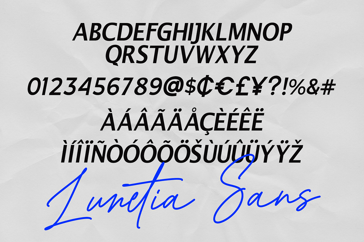 Lunetia Modern Signature Sans Duo, a Script Font by Maulana Creative (Photo 6 of 7)