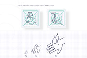 Hand Washing 32 Icons Set Hand Drawn, an Outline Icon by Marina Silence (Thumbnail 10 of 17)