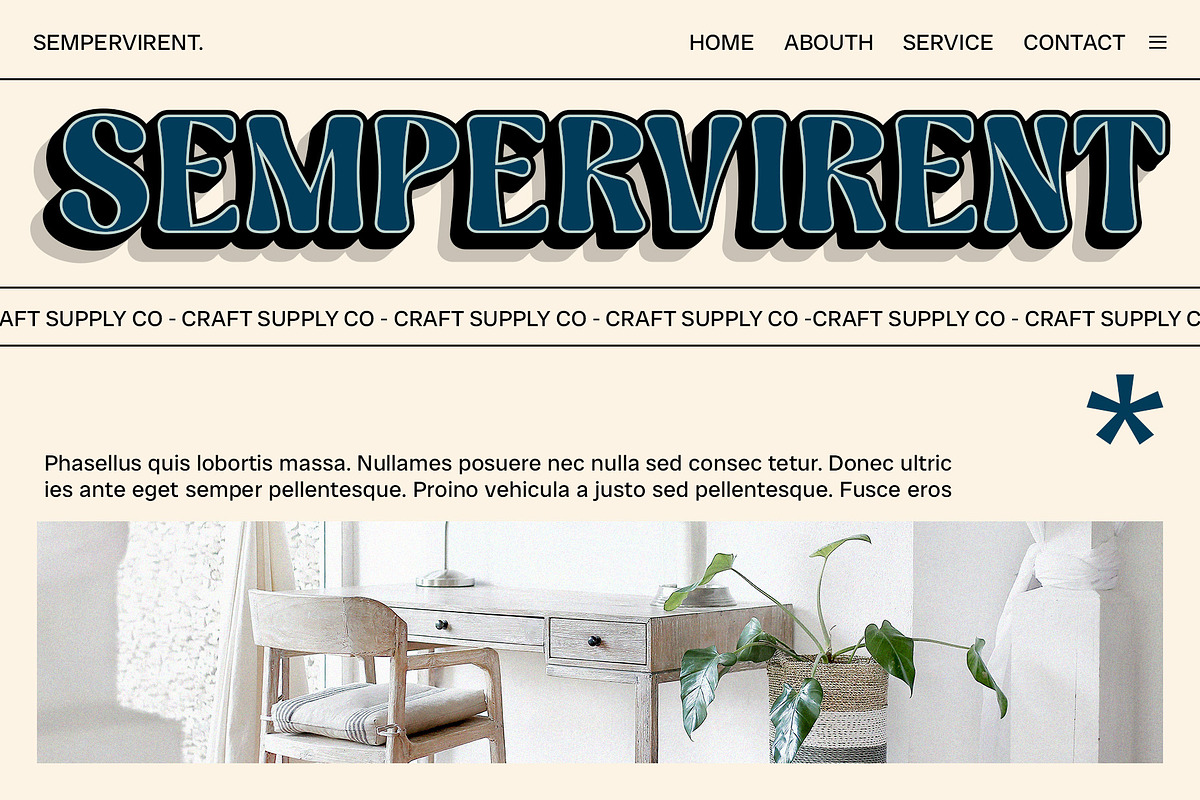 Askey Rounded 3D, a Serif Font by Craft Supply Co. (Photo 6 of 8)