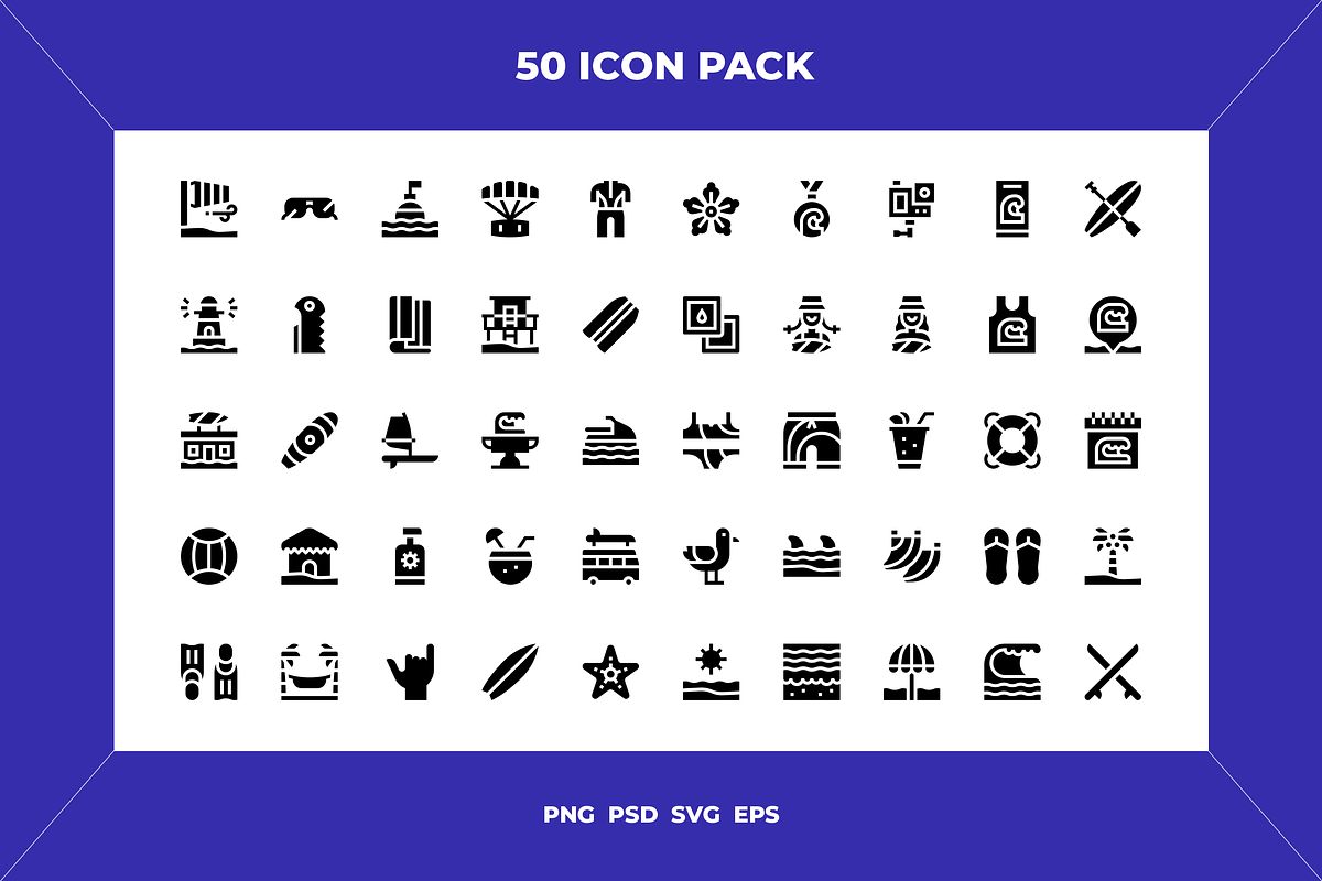 Surfing icons, an Outline Icon by Wencory (Photo 1 of 2)