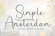 Simple Amsterdam | Script Font, a Handwritten Font by Scratchones (Thumbnail 1 of 9)