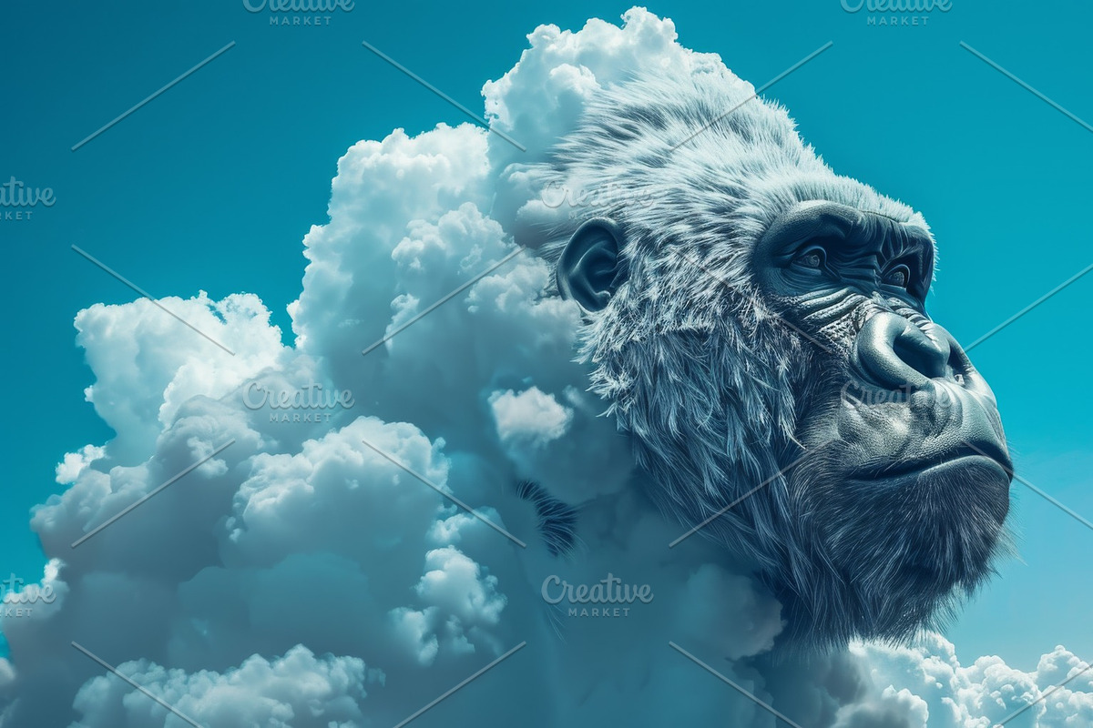 90 Clouds animals against a blue sky, an Animal Illustration by Handmadefont (Photo 64 of 64)