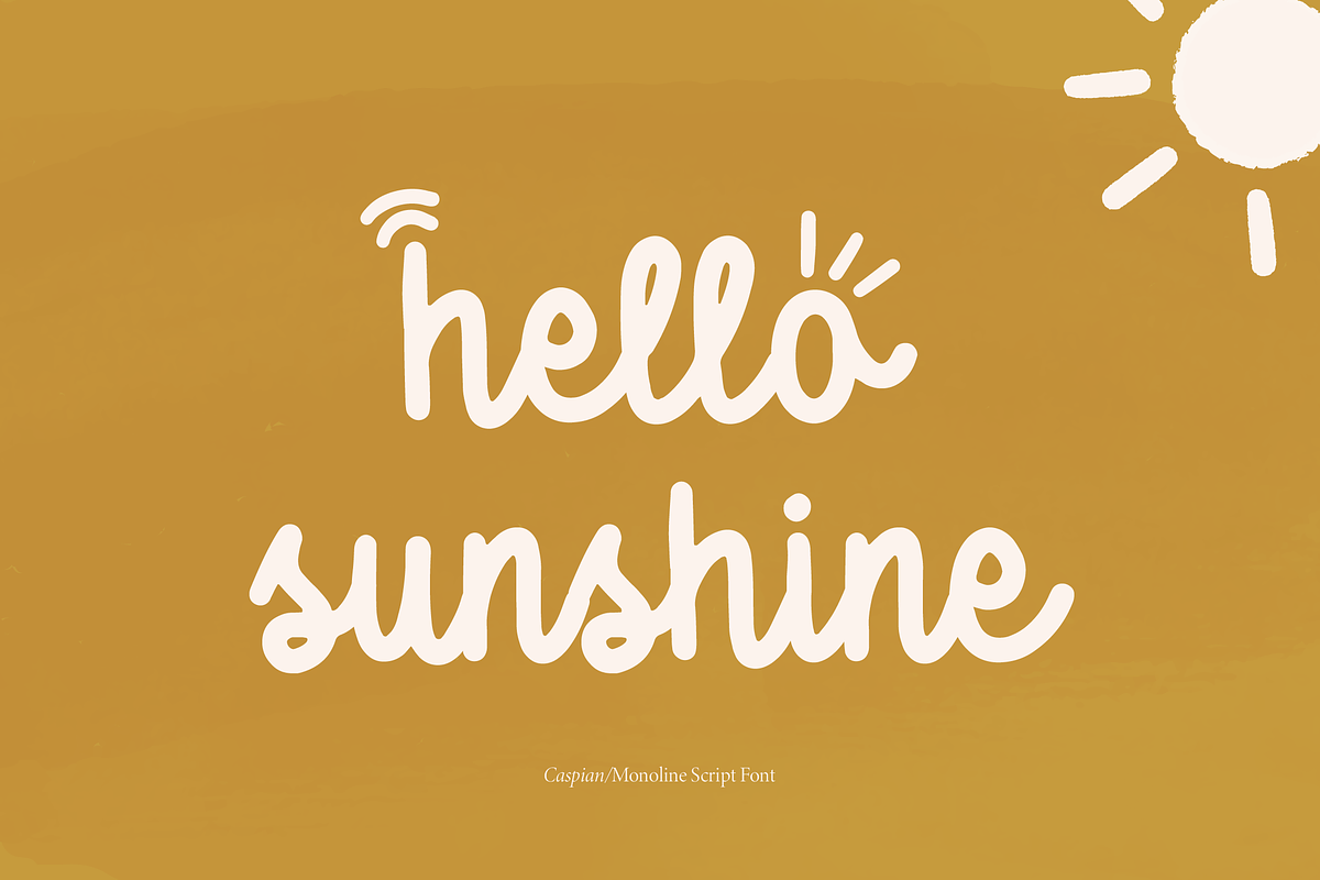 Caspian | Monoline Script, a Script Font by Denustudios (Photo 2 of 15)