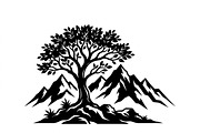 50 Sacred Mountain Tree Silhouette, an Empty State Illustration by Amazin_art (Thumbnail 36 of 37)