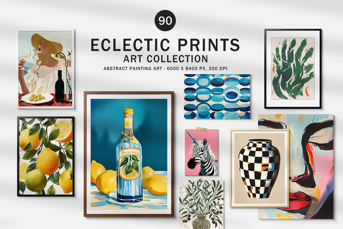 90 Colorful Art Print Series Posters, a Background Graphic by Muzi pear studio (Photo 1 of 8)