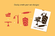 216 BAKERY CLIPART - VECTOR SHAPES, a Decorative Illustration by JuDesign (Thumbnail 18 of 21)