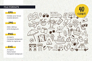 Doodle Summer Clipart Set, an Icon by insemar (Thumbnail 3 of 4)
