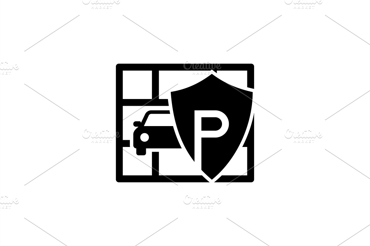 Shield Security Parking Car Logo - Safety & Parking Services preview 2