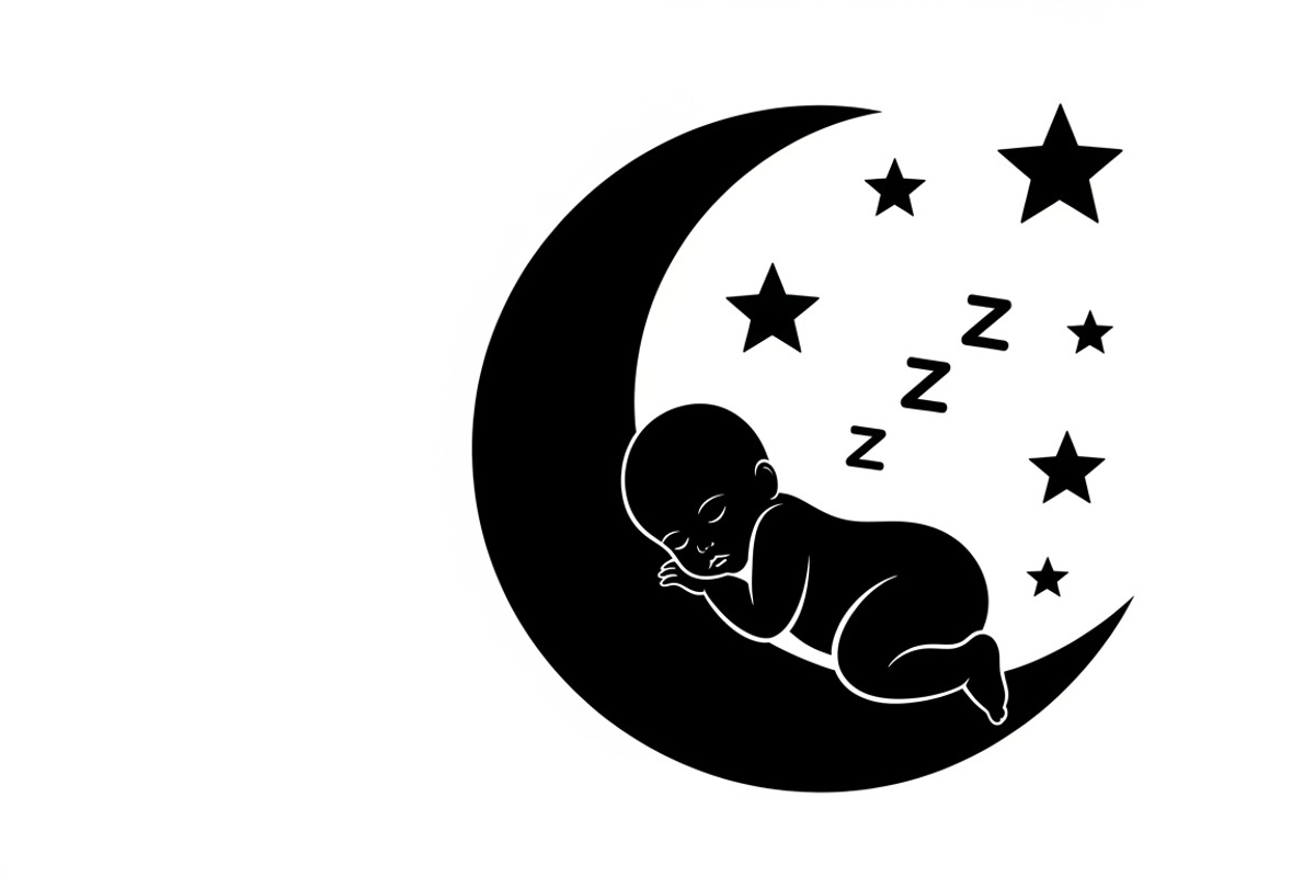 Adorable sleeping moon baby decor, an Illustration by Amazin_art (Photo 22 of 25)