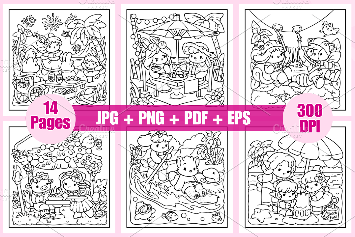 Cozy Hawaii Coloring Pages for Adult, a Decorative Illustration by ...