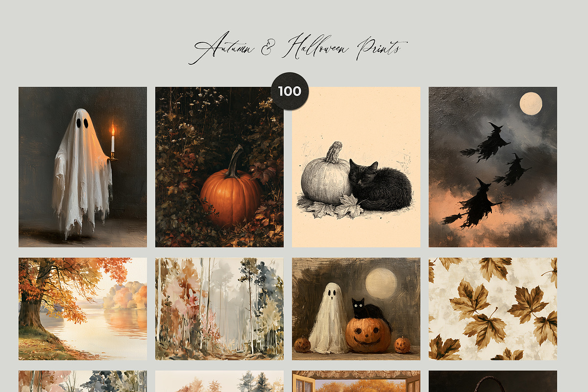 Autumn & Halloween Wall Art Prints, a Background Graphic by Lana Elanor (Photo 8 of 13)