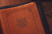 Leather Book Cover Mock-up, a Print Template by vraiana