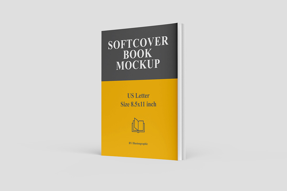 Softcover Book Mockup US letter, a Books & Magazine Mockup by Illusiongraphic (Photo 2 of 18)