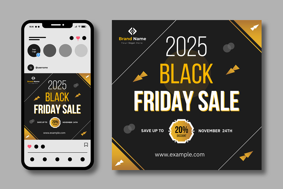 Black Friday Sale Social Media, a Social Media Template by MightyDesign (Photo 1 of 7)