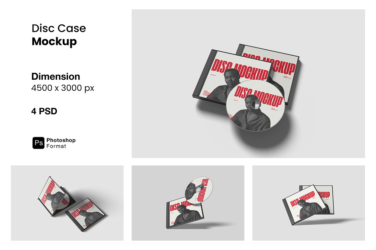 Clean Disc Mockup PSD, a Merchandise Mockup by ianmikraz (Photo 1 of 5)