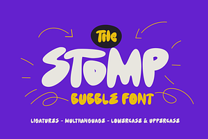 Stomp Bubble Font, a Sans Serif Font by Fortunes Co