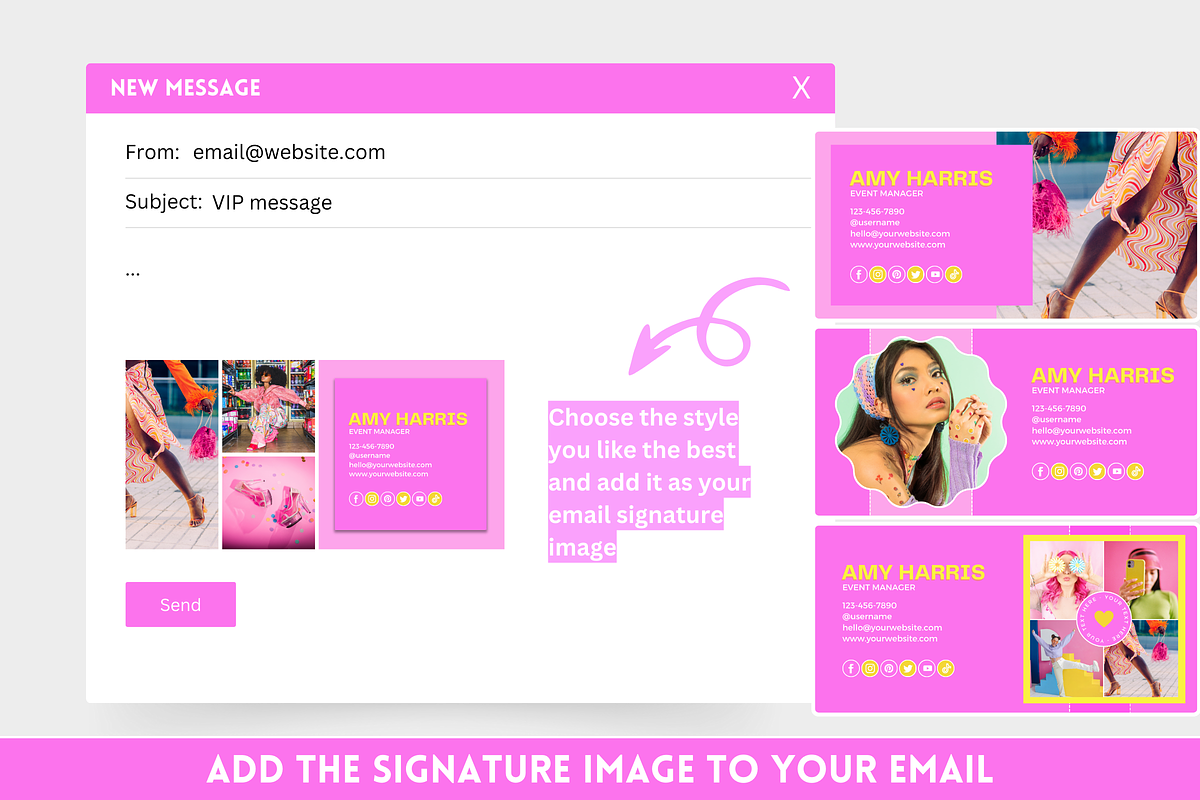Canva Email Signature Bundle, an Email Template by SunshineStudioBoutique (Photo 4 of 9)