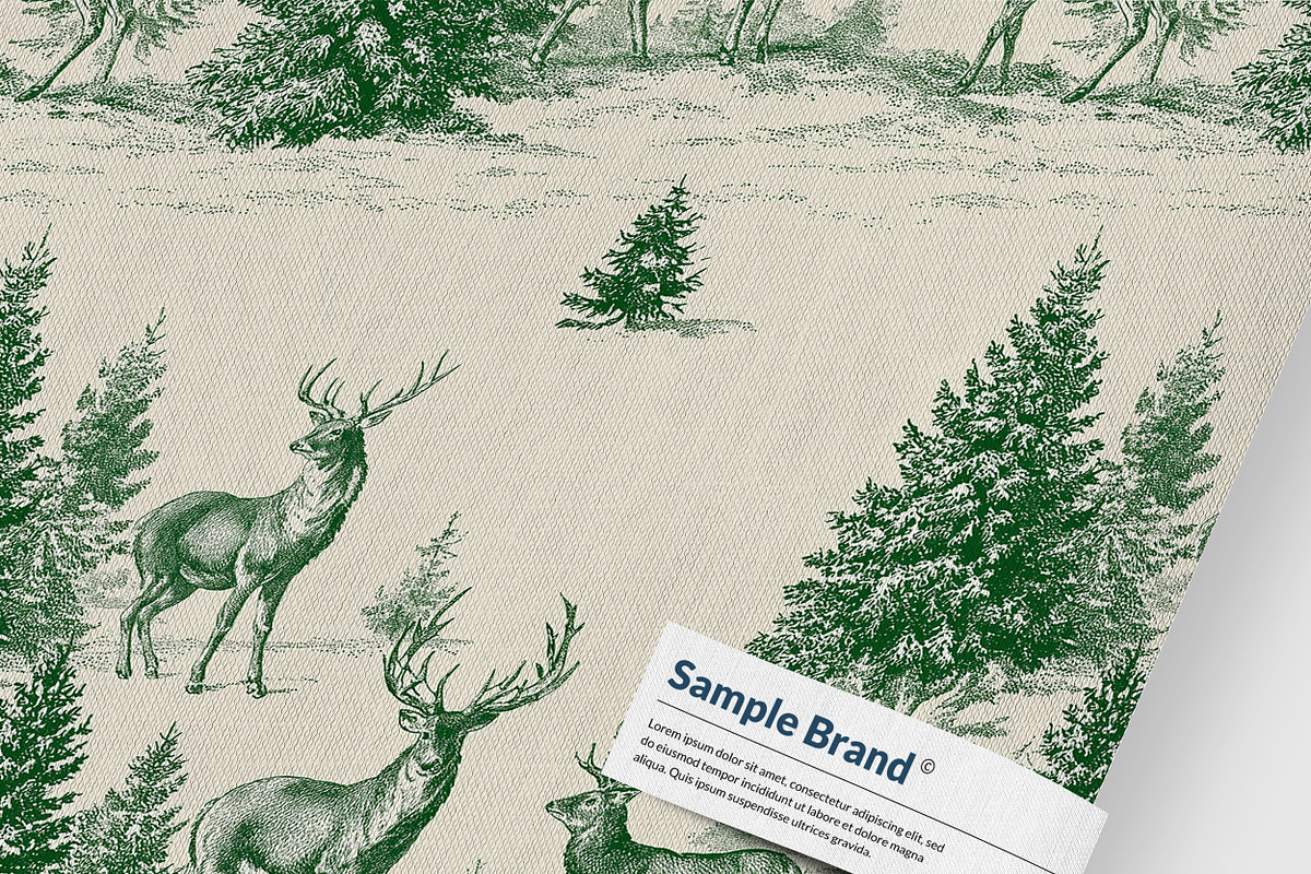 GREEN WINTER TOILE Seamless Pattern, a Pattern Graphic by AYAKA Studio Co. (Photo 2 of 7)