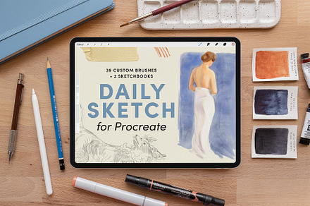 Daily Sketch – Procreate Brushes, a Brush Add-On by Sadie Lew