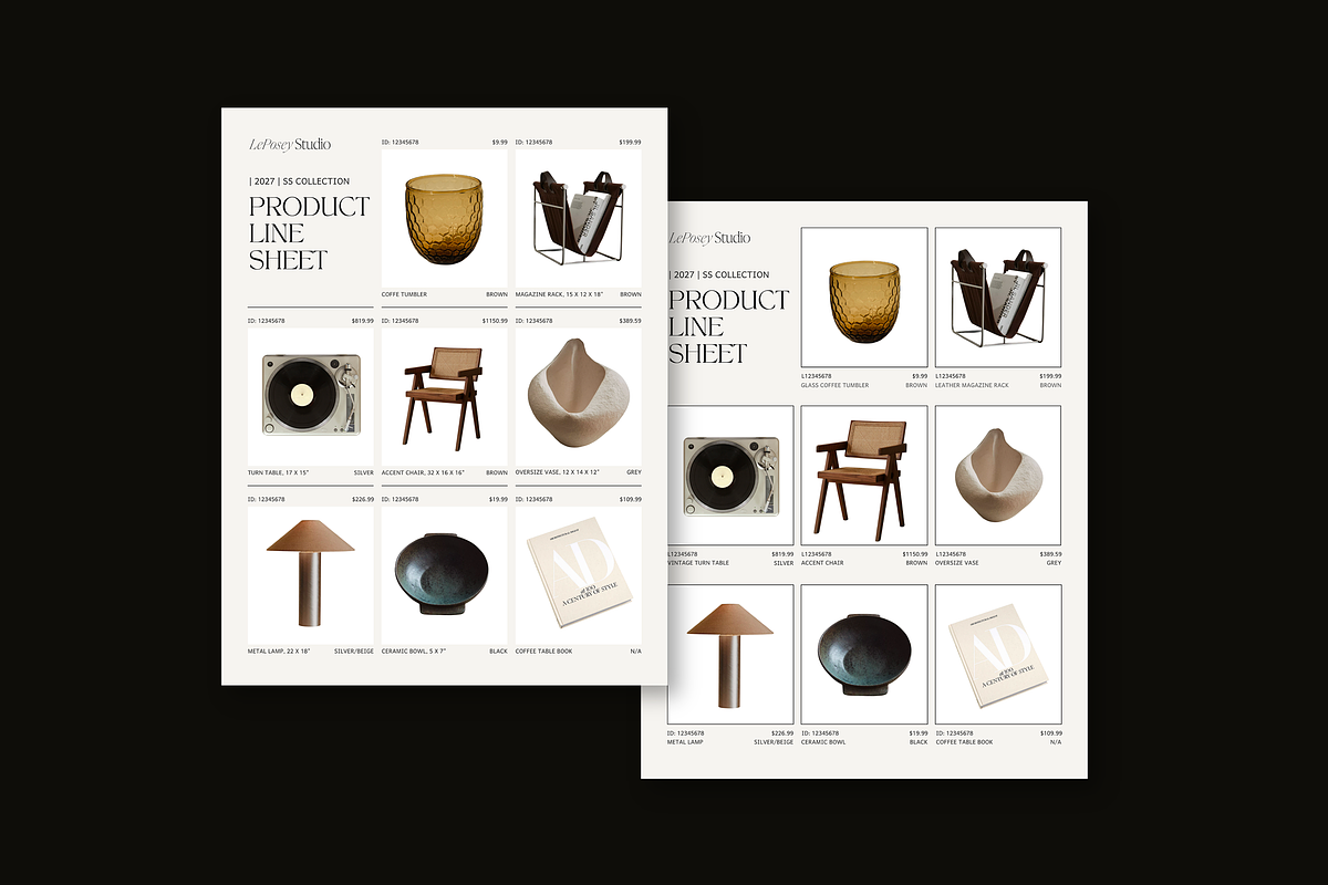 Product catalog, line sheet template, a Presentation Template by LePosey Studio (Photo 1 of 7)