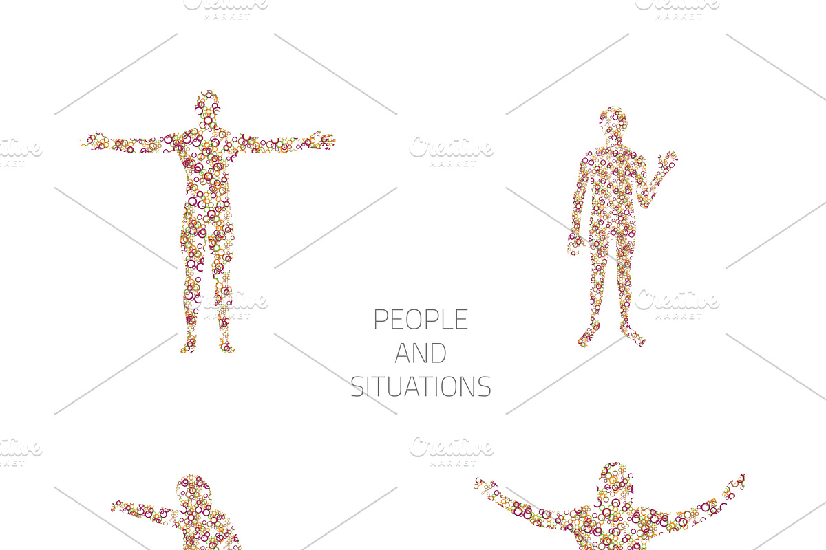 People and situations, a Person Illustration by Knofe