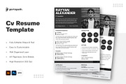 Cv Resume Template, a Resume Template by Portocraft (Thumbnail 1 of 2)