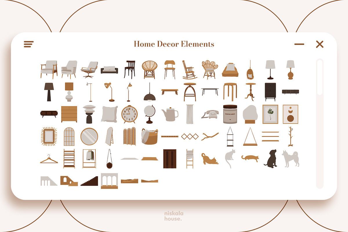 Home Decor Creator Pack, an Object Illustration by Nenjo Studio (Photo 2 of 9)