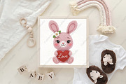 Crochet Faux Yarn Valentine Bunny, an Illustration by CraftArtStudio (Thumbnail 4 of 4)
