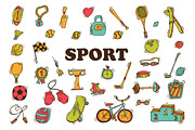 Hand drawn sport icon set, a Healthcare Illustration by Helen Sko (Thumbnail 1 of 5)