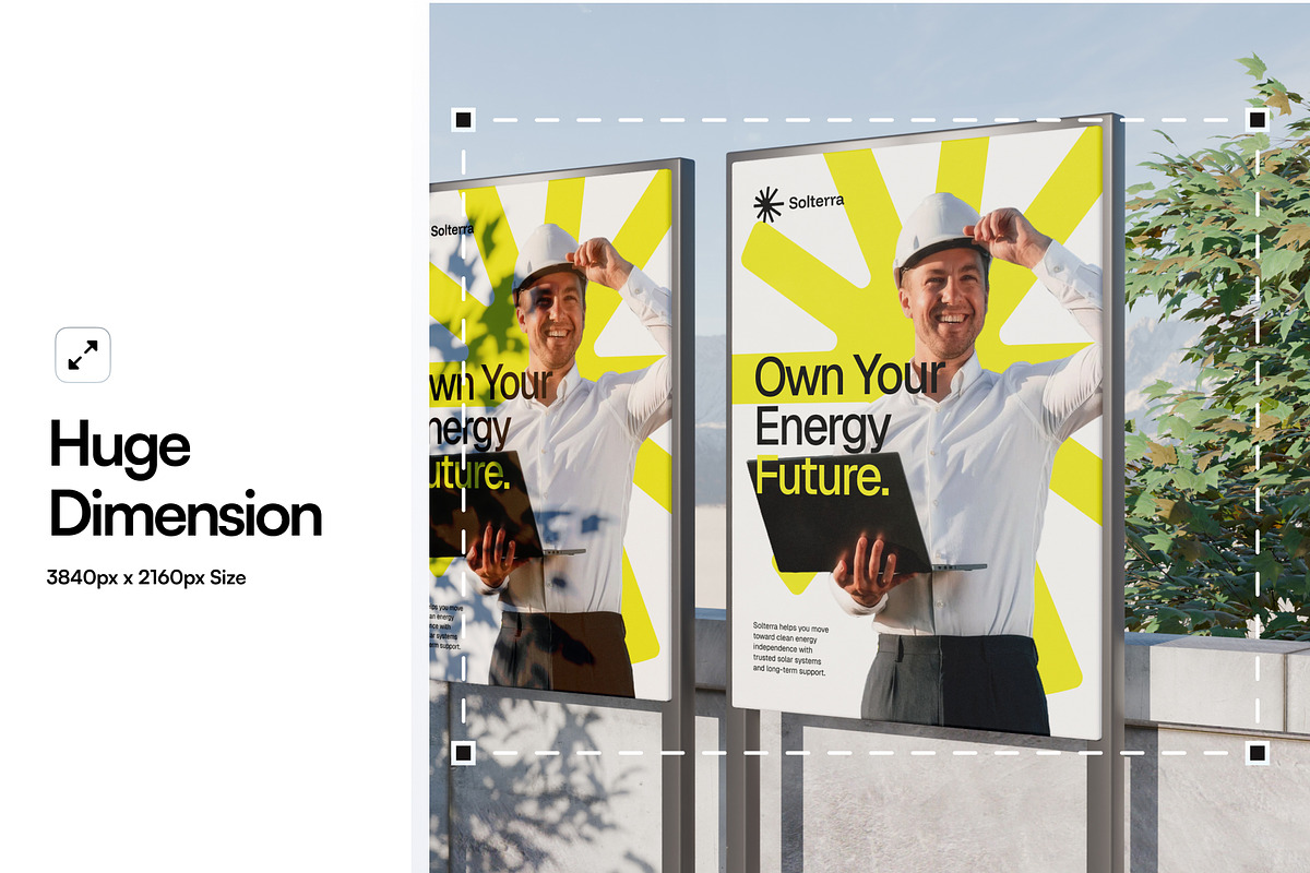 Vertical Outdoor Poster Mockup, an Advertising Mockup by SLAB! Design (Photo 2 of 7)