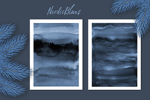 NordicBlues Watercolor Pack