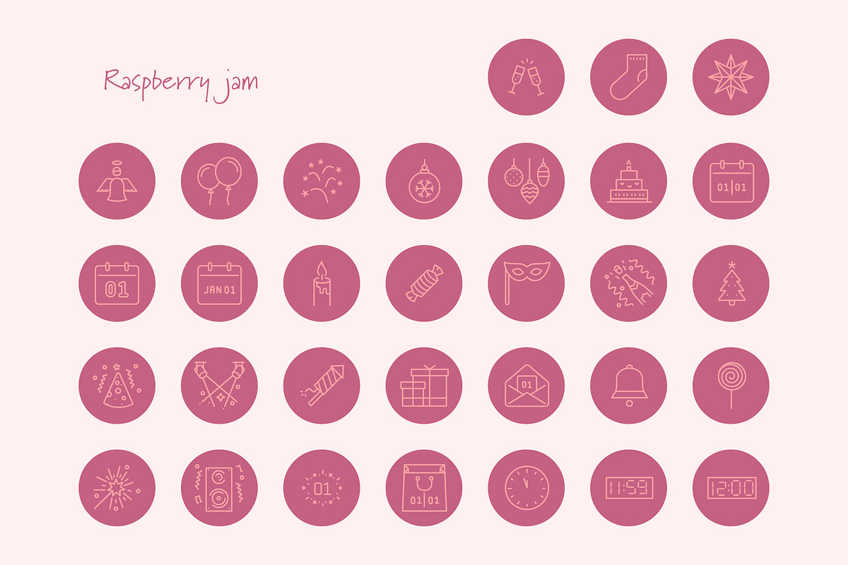 New Year Instagram Highlight Covers, a Social Media Template by Amogh Design (Photo 6 of 8)